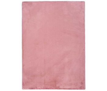 Alfombra lisa lavable de pelo alto en rosa fox, 120x180 cm - atticgo