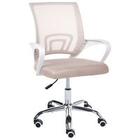 silla de oficina escritorio giratoria con altura regulable beige solid