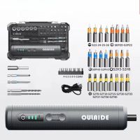 oulaide 88f juego de destornilladores electricos recargable 2000mah tipo-c herramientas portatiles con luz led 28 punta