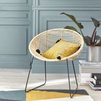 silla de ratan y metal