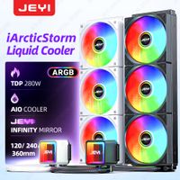 jeyi liquid cooler 120240360 argb cpu aio enfriador de agua pc de refrigeracion por agua compatible con intel y amd bomba eficiente controlada por pwm