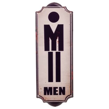 Placa de de pared de metal azul 15x38x1