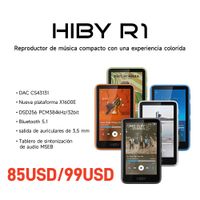 reproductor de musica hifi hiby r1 mp3 usb dac wifi bluetooth 51 dsd256 pcm384khz32bit x1600e cs43131 mseb radio web salida de 35mm