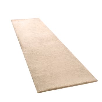 Alfombra de piel Fluffy arena 80x300 cm