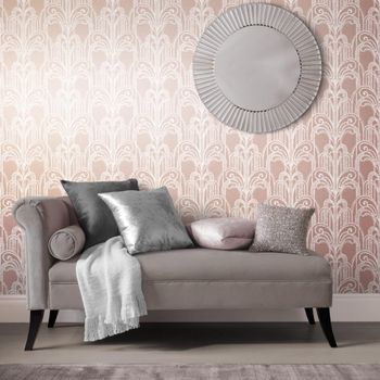 Papel pintado arte deco rosa 1005x52cm