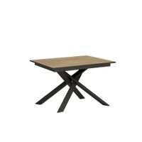 mesa extensible 80x120180cm efecto madera roble natural