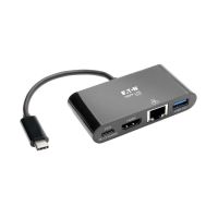 adaptador usb-c tripp lite u444-06n-h4gub-c hdmi 4k usb-a ethernet pd 60w thunderbolt 3