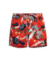 superdry para hombre m7110432a pantalon corto bermuda rojo l casual algodon