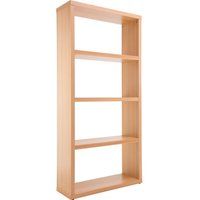 alphason maine wide bookcase - beech