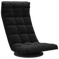 silla de suelo giratoria de terciopelo negro