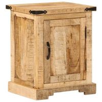 mesita de noche madera maciza de mango 40x35x50 cm vidaxl