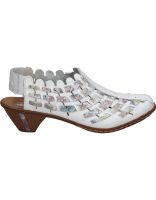 rieker blanco 46778-80 sandalias para mujer 40