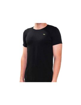 Camiseta de Running Hanker Dung Manga Corta Negro