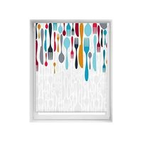 estor estampado easyfix sin taladrar - estor translucido tamano 120x150 - estor sin herramientas color cubiertos  blindecor