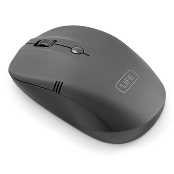Ratón 1Life inalámbrico 1600 DPI ajuste de sensibilidad óptico negro ligero