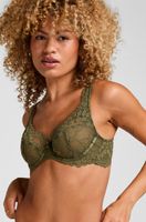 hunkemoller sujetador con aros no preformado daisy verde