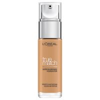 loreal paris true match liquid foundation with spf and hyaluronic acid 30ml various shades - 55w golden sun