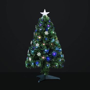 Vilnius 74 Led Árbol De Navidad De Fibra Óptica H.90cm