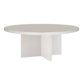 Mesa de centro redonda tablero laminado de 3cm taupe 100cm