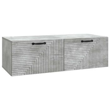 Mueble Para Tv De Pared Gris Hormigón 98 X 41 X 30 Cm Vidaxl
