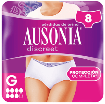 Ausonia Discreet Braguitas Incontinencia Mujer Plus L 8 uds
