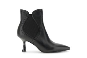 botines de piel con elástico black