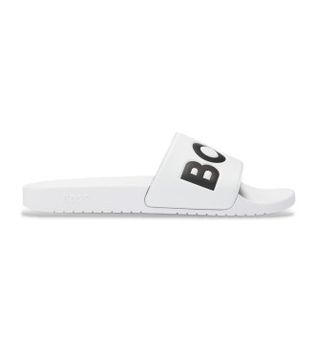 BOSS para hombre. 50536835 Chanclas Aryeh blanco (41), Plano, Ninguno, Casual, Beachwear