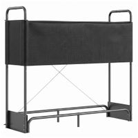 outsunny lenero para interior y exterior en acero galvanizado con cubierta y bolsa en oxford 600d capacidad 300 kg negro