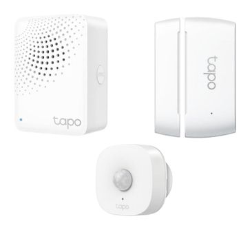 TP-Link TAPO H100 HUB Inteligente con Alarma + T100 Sensor de Movimiento + T110 Sensor de Contacto