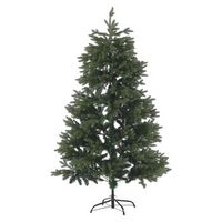 arbol de navidad artificial verde pvc base metalica 180 cm estilo tradicional huxley