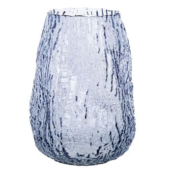 Jarrón de vidrio azul claro Alt 25 cm