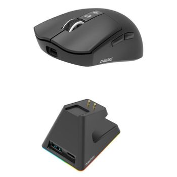 Ratón Oniverse Vanguard Inalámbrico RF Bluetooth 12000 DPI Negro Recargable