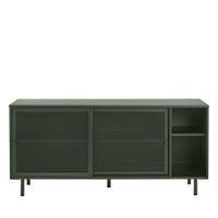 aparador de 2 puertas 2 nichos de metal l160cm - verde oliva