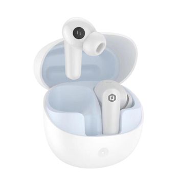 QCHARX Sound Auriculares Inalámbricos TWS Bluetooth 5.3, Reducción de Ruido, Micrófono para Llamadas, Estuche de Carga USB-C, Autonomía 6H, Color Blanco