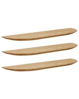 pack 3 estanterias redondeadas de madera flotantes medio 100x32cm
