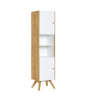 vitrina 2 puertas con estante central 2075 cm blanco