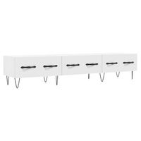 mueble de tv madera de ingenieria blanco 150x36x30 cm