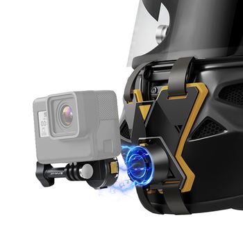 PULUZ-soporte magnético para casco de motocicleta, correa para la barbilla de liberación rápida, accesorios para Cámara de Acción deportiva Insta360/Gopro/DJI