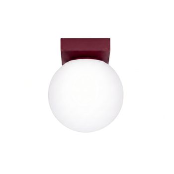 Plafone borgoña acero/vidrio alt. 14.5 cm