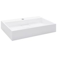 lavabo de bano moderno  lavabo 60x38x11 cm resina mineralmarmol blanco