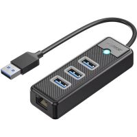 hub orico 4 puertos 25g ethernet 5 gbps modelo pw3ur25-u3 con cable 18 m