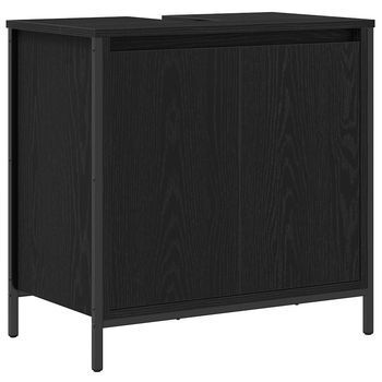 Mueble De Baño Con Lavabo Negro 60x34,5x60 Cm