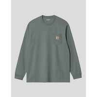 carhartt camiseta manga larga camiseta pocket ls tee velvet green para hombre