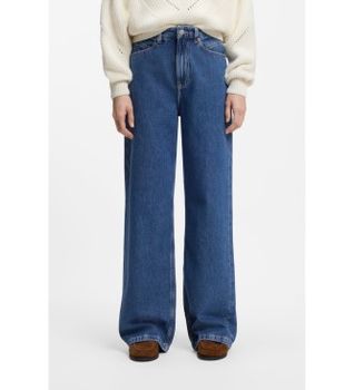 BOSS para mujer. 50552093 Jeans Regular Fit con Pernera Ancha azul (27/32), Casual, Denim