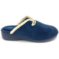 garzon pantuflas zapatilla 3721 terciopelo azul para mujer