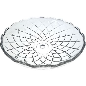 Arandela de cristal d.20cm taladro central 10mm transparente