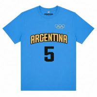 camiseta manga corta ginobili seleccion argentina olimpica azul