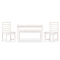 juego de comedor de jardin 4 uds madera maciza pino blanco cfw399812