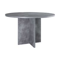 mesa de comedor de panel laminado efecto microcemento de 120 cm