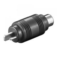 goobay adaptador audio rca a altavoz negro